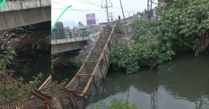 Colapsa puente en Edomex; alertaron riesgo