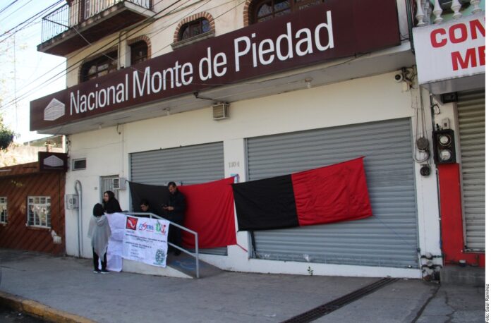 Afecta huelga en Monte de Piedad a 19 mil clientes al día