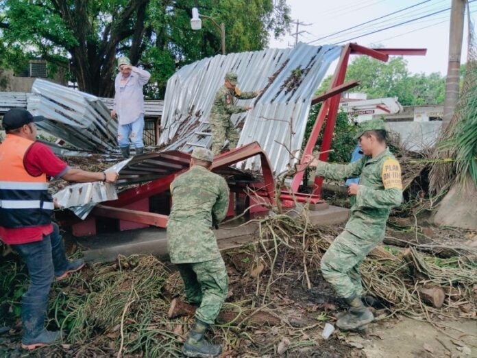 Activa Ejército Mexicano Plan DN-III-E por lluvias en Veracruz