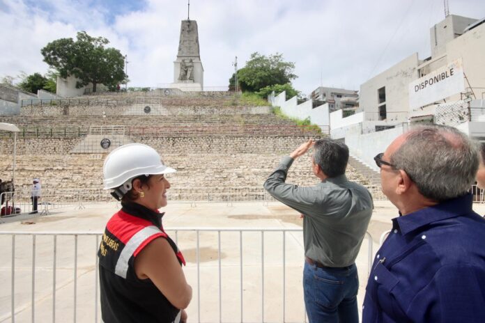 Supervisan obra del Parque Morelos Bicentenario