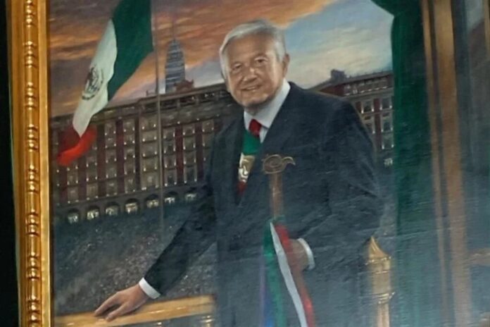 Devela AMLO el retrato del ‘Presidente acompañado’