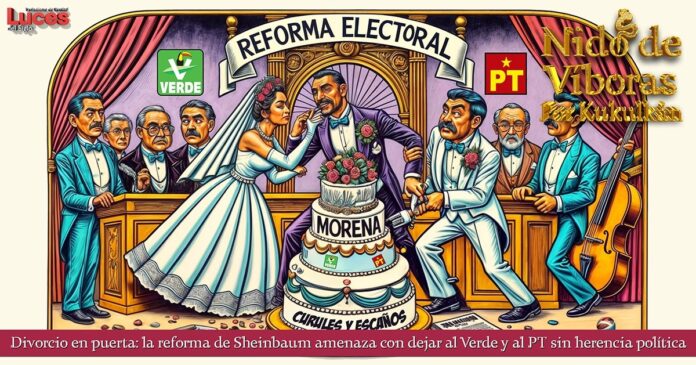 Divorcio en puerta: la reforma de Sheinbaum amenaza con dejar al Verde y al PT sin herencia política