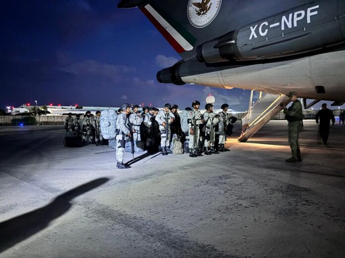 Van 800 elementos de la Guardia que estaban en Quintana Roo a frontera norte