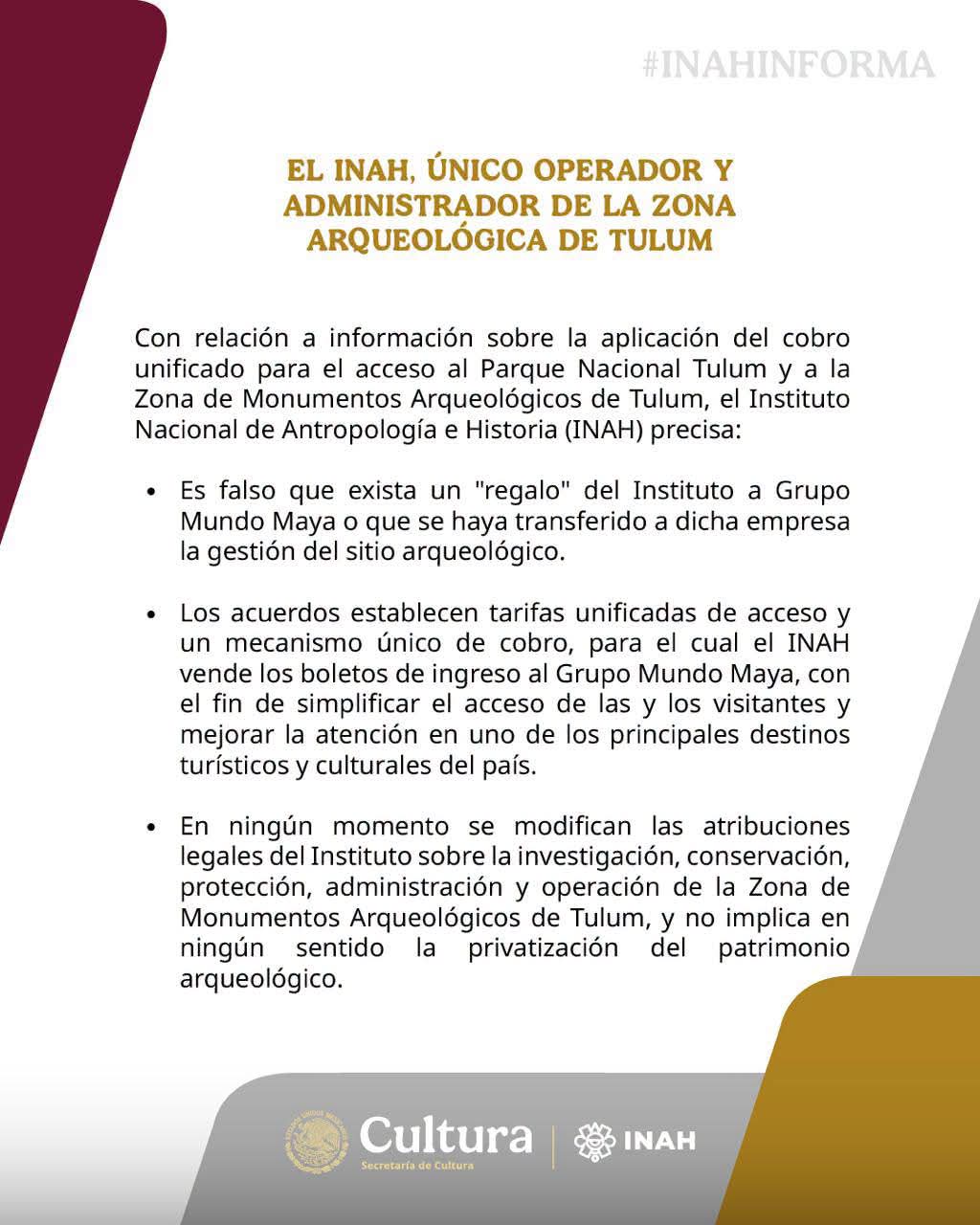 niega el inah privatizacion de la zona arqueologica de tulum3
