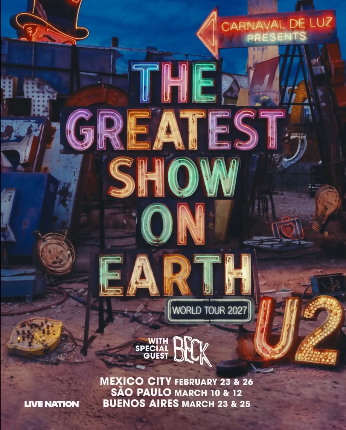 iniciara u2 su gira mundial de 2027 en la ciudad de mexico 1